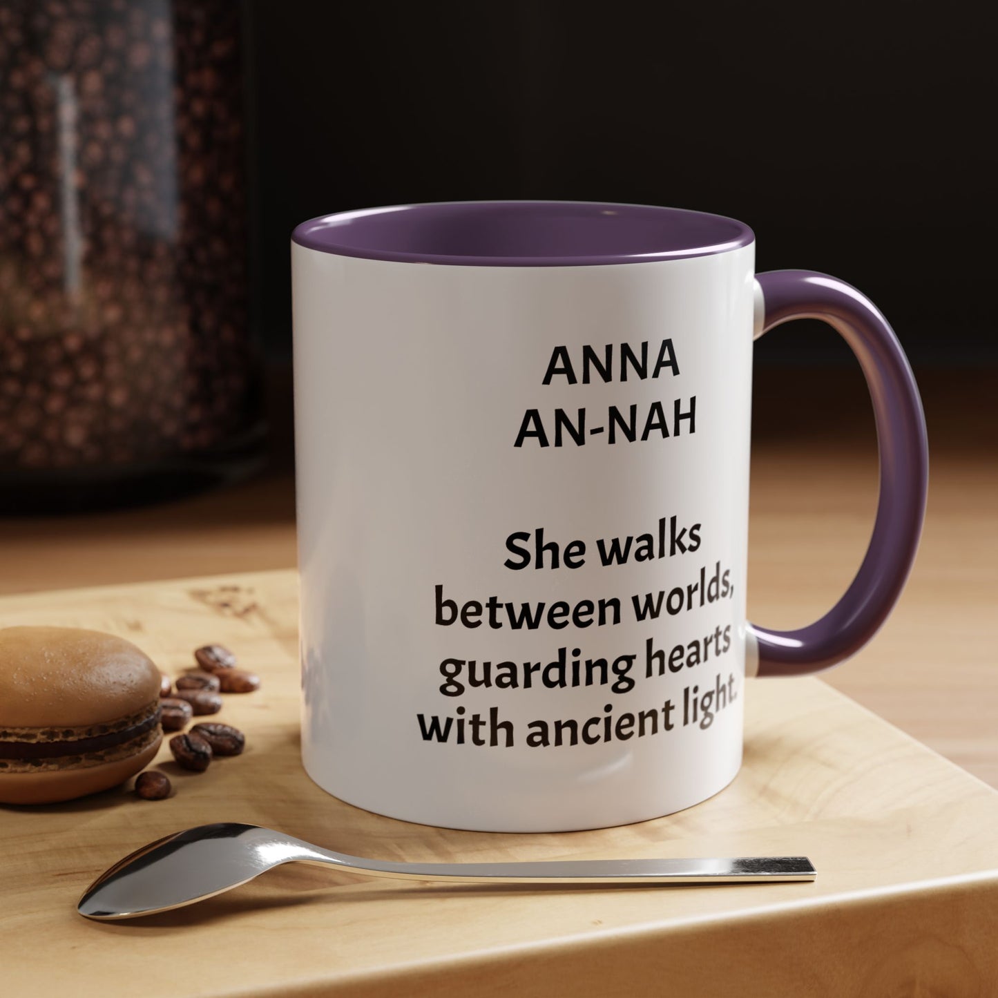 Mystical ANNA Name Mug – Witchy Quote Mugs – “She Walks Between Worlds” & “The Friend Who Stays”