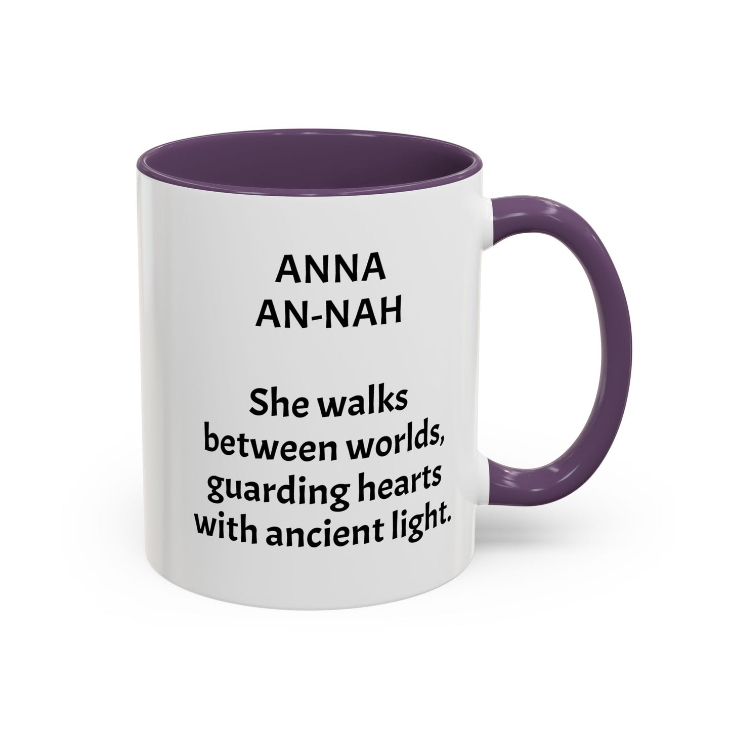 Mystical ANNA Name Mug – Witchy Quote Mugs – “She Walks Between Worlds” & “The Friend Who Stays”