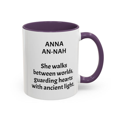 Mystical ANNA Name Mug – Witchy Quote Mugs – “She Walks Between Worlds” & “The Friend Who Stays”