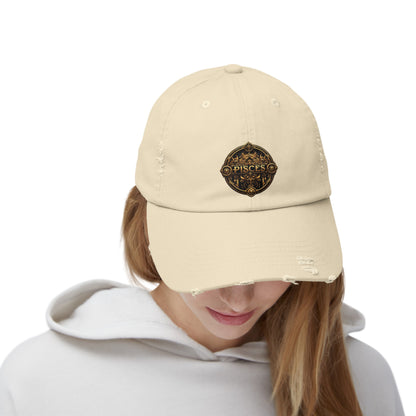 PISCES Unisex Distressed Cap
