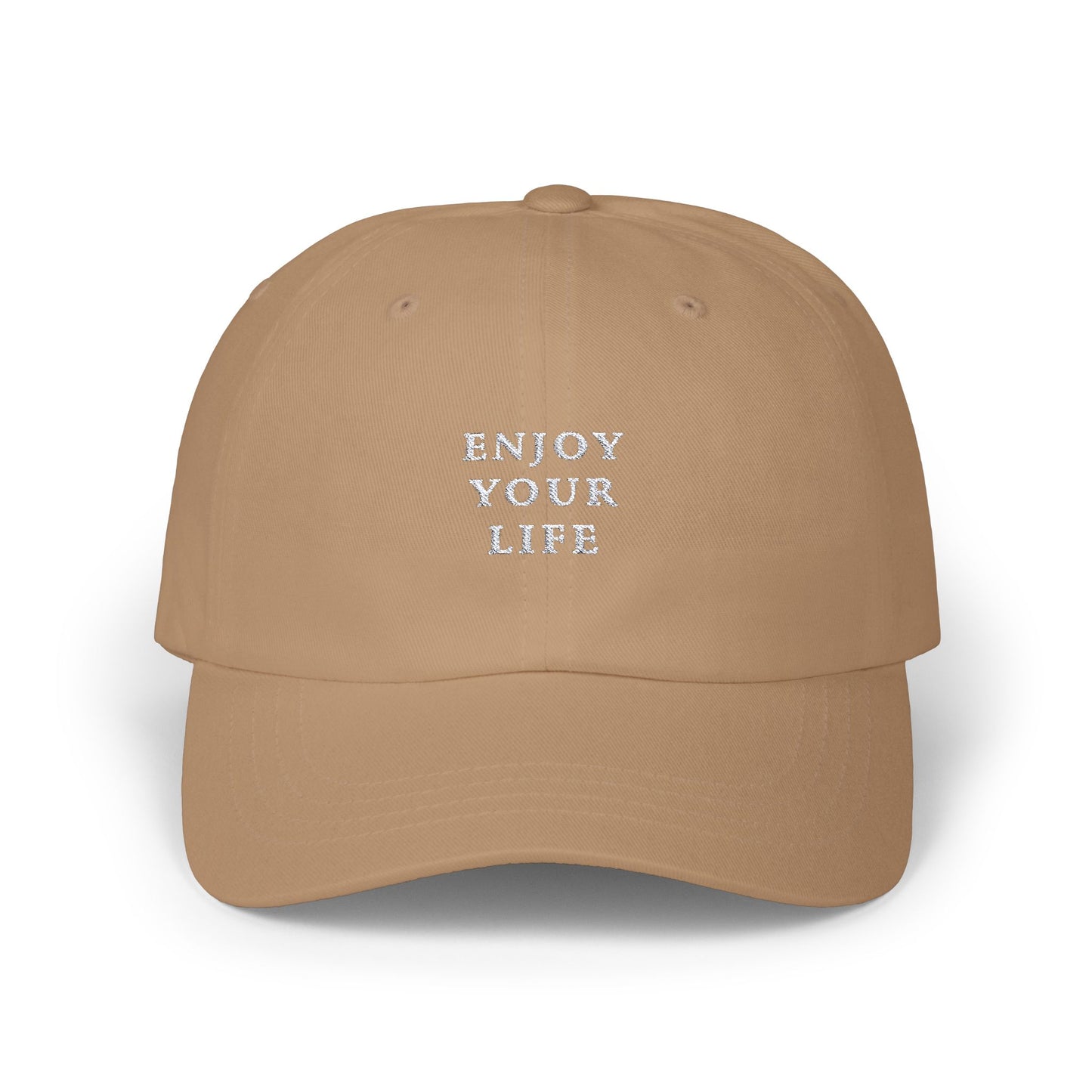 Classic Cap Enjoy Your Life White