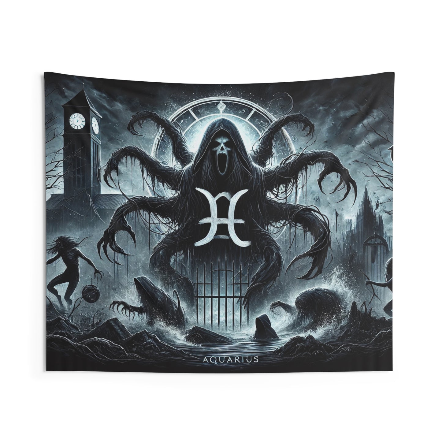 Happy Halloween Indoor Wall Tapestries - Aquarius