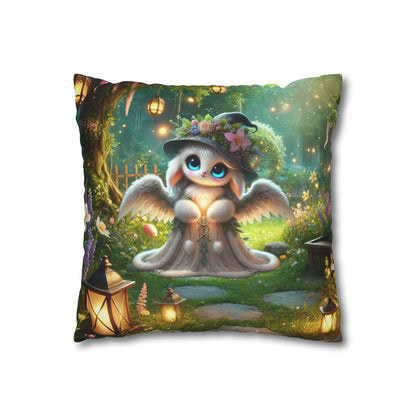 Spun Polyester Square Pillowcase Anna the Mother Fairyland Guardian