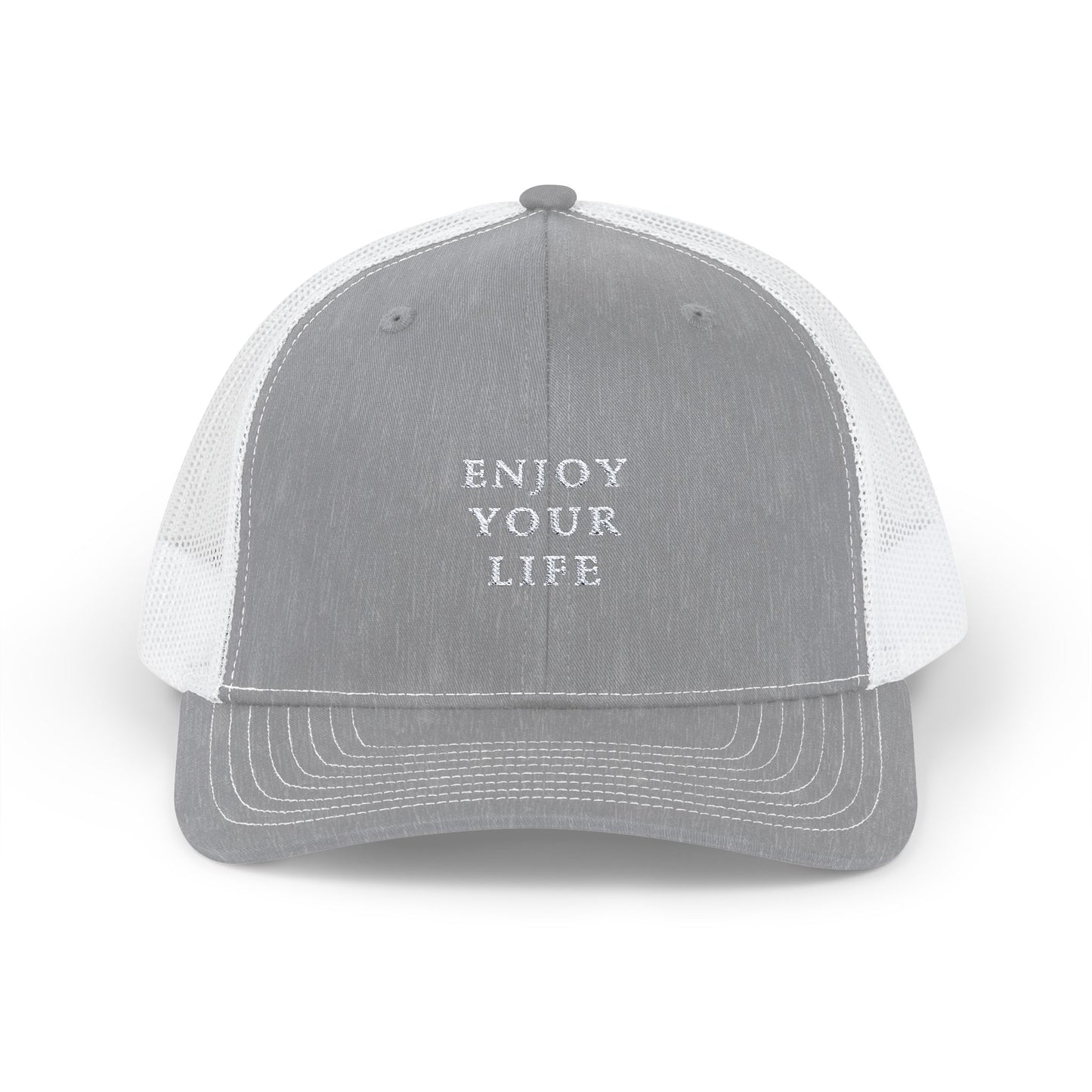 Snapback Trucker Cap Enjoy Your Life white