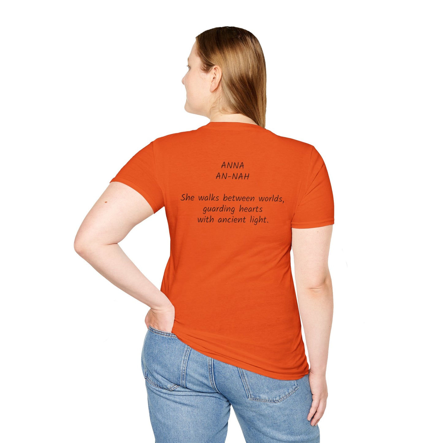 Mystical ANNA Name T-Shirt – Guardian of Light Edition. Spiritual Quote T-Shirt, Gift for Her, Affirmation Clothing, Unique Graphic Tee, Inspirational Apparel, Casual Style