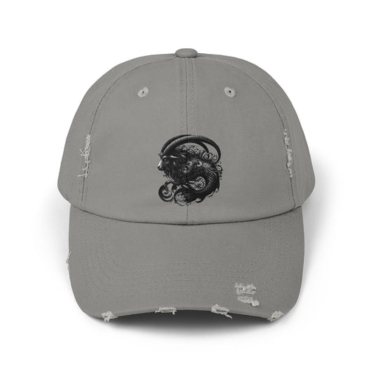 CAPRICORN Unisex Distressed Cap