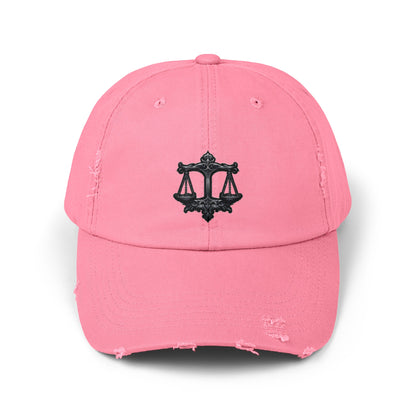 LIBRA Unisex Distressed Cap