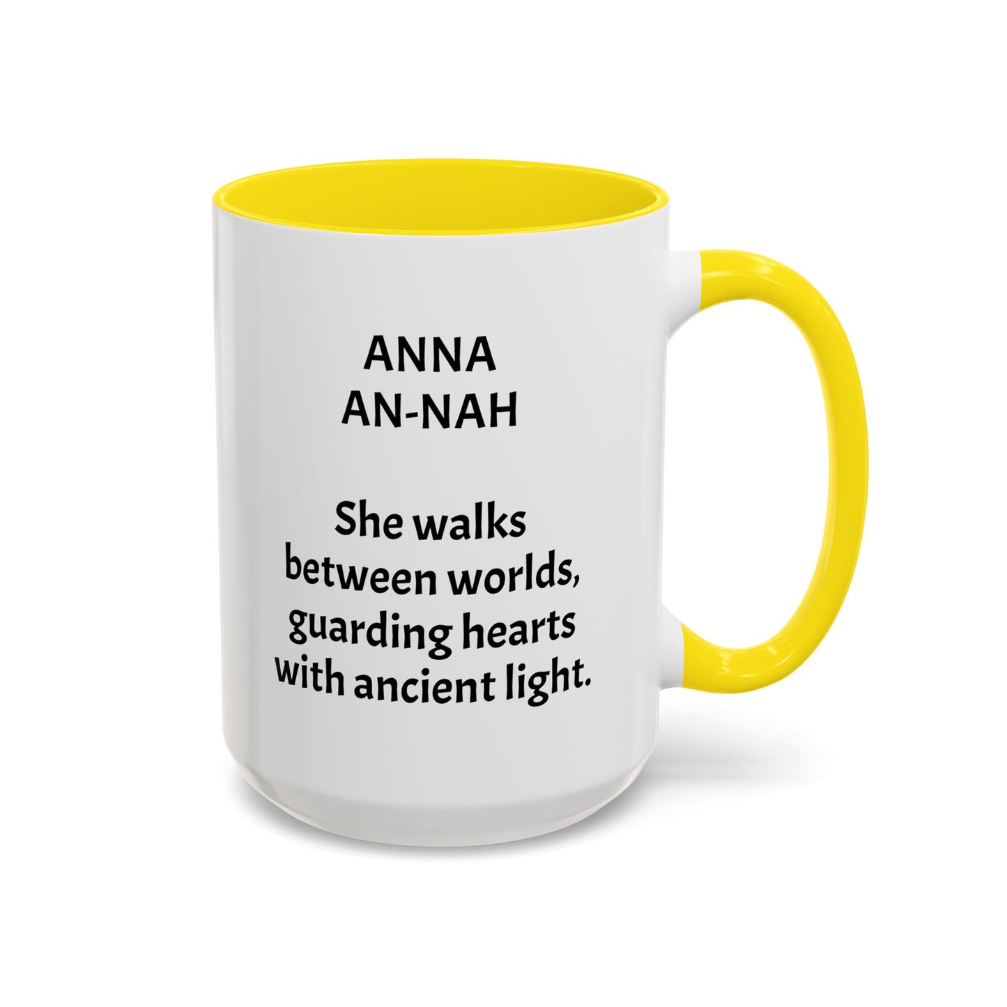 Mystical ANNA Name Mug – Witchy Quote Mugs – “She Walks Between Worlds” & “The Friend Who Stays”