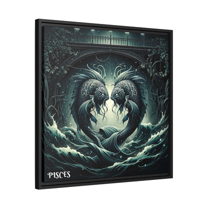 PISCES Matte Canvas, Black Frame