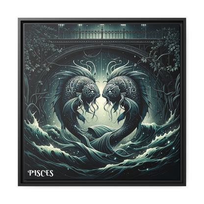 PISCES Matte Canvas, Black Frame