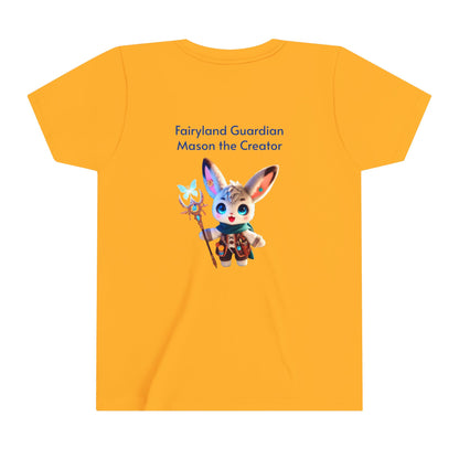 Short Sleeve Tee - Mason the Creator - Cute & Magical Design for Kids
