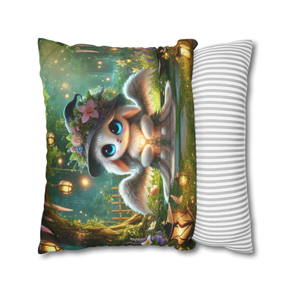 Spun Polyester Square Pillowcase Anna the Mother Fairyland Guardian
