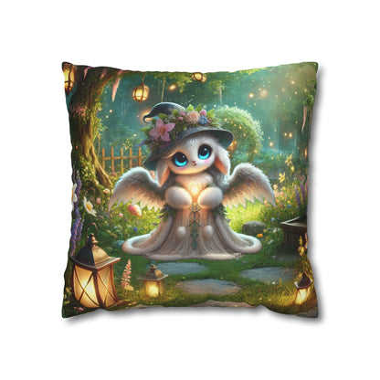 Spun Polyester Square Pillowcase Anna the Mother Fairyland Guardian
