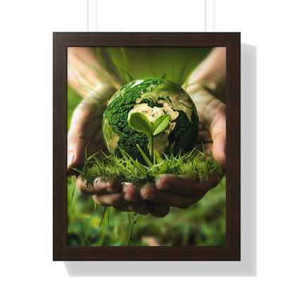 Earth Framed Vertical Poster
