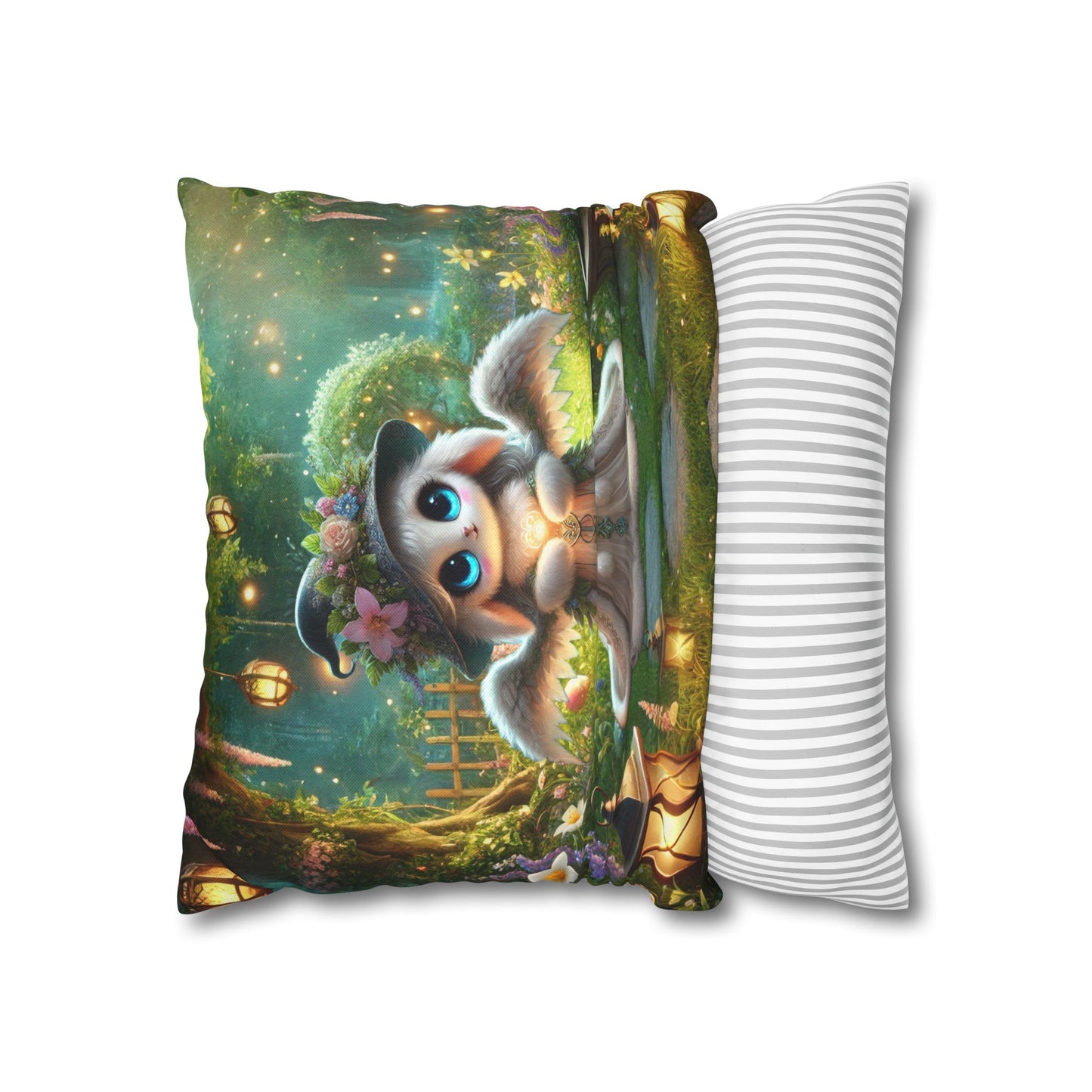 Spun Polyester Square Pillowcase Anna the Mother Fairyland Guardian