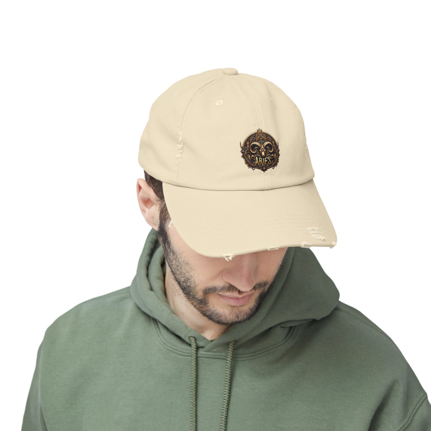 ARIES Unisex Distressed Cap