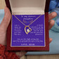 From Mother to Daughter Forever Love Necklace Gift from Mother to Daughter