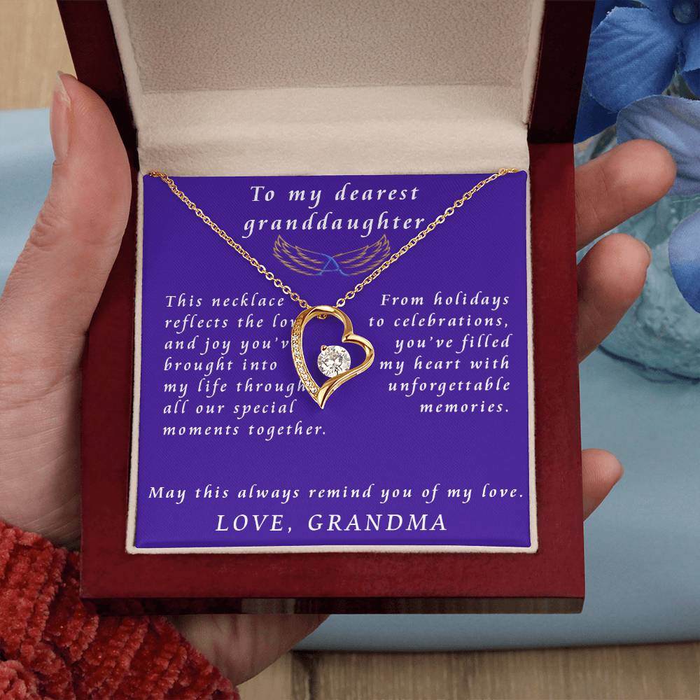 From Grandmother to Granddaughter Forever Love Necklace
