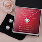 Mother's Day Love Knot Necklace & Earring Set
