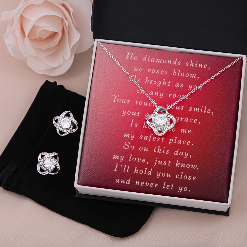 Mother's Day Love Knot Necklace & Earring Set