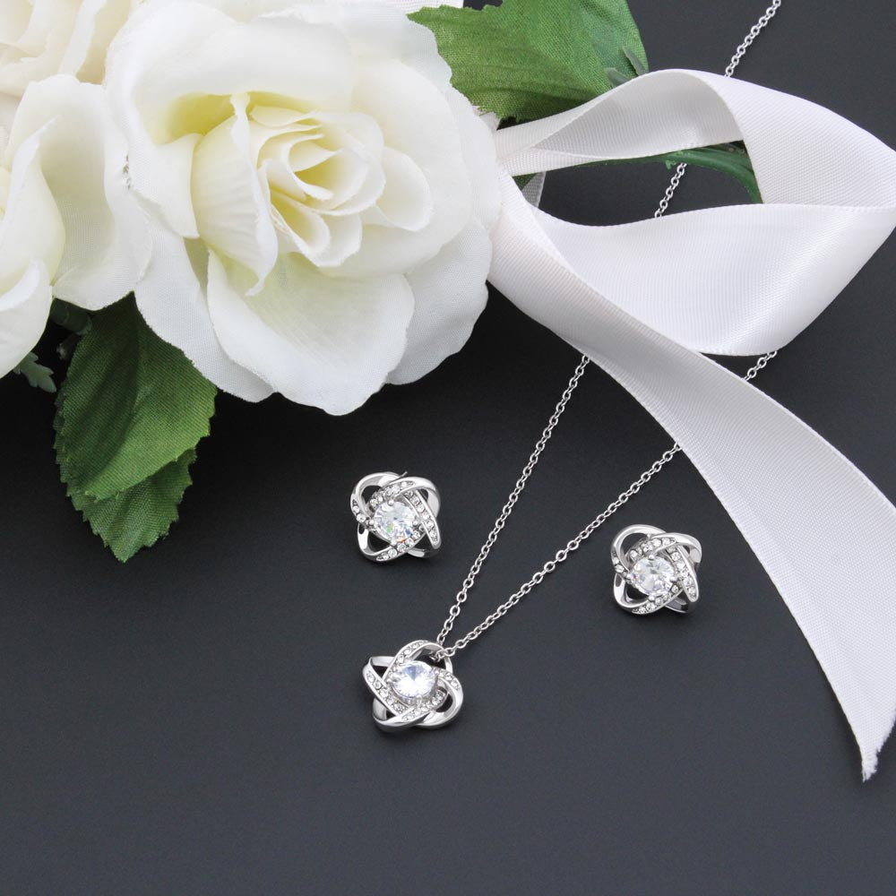 Mother's Day Love Knot Necklace & Earring Set