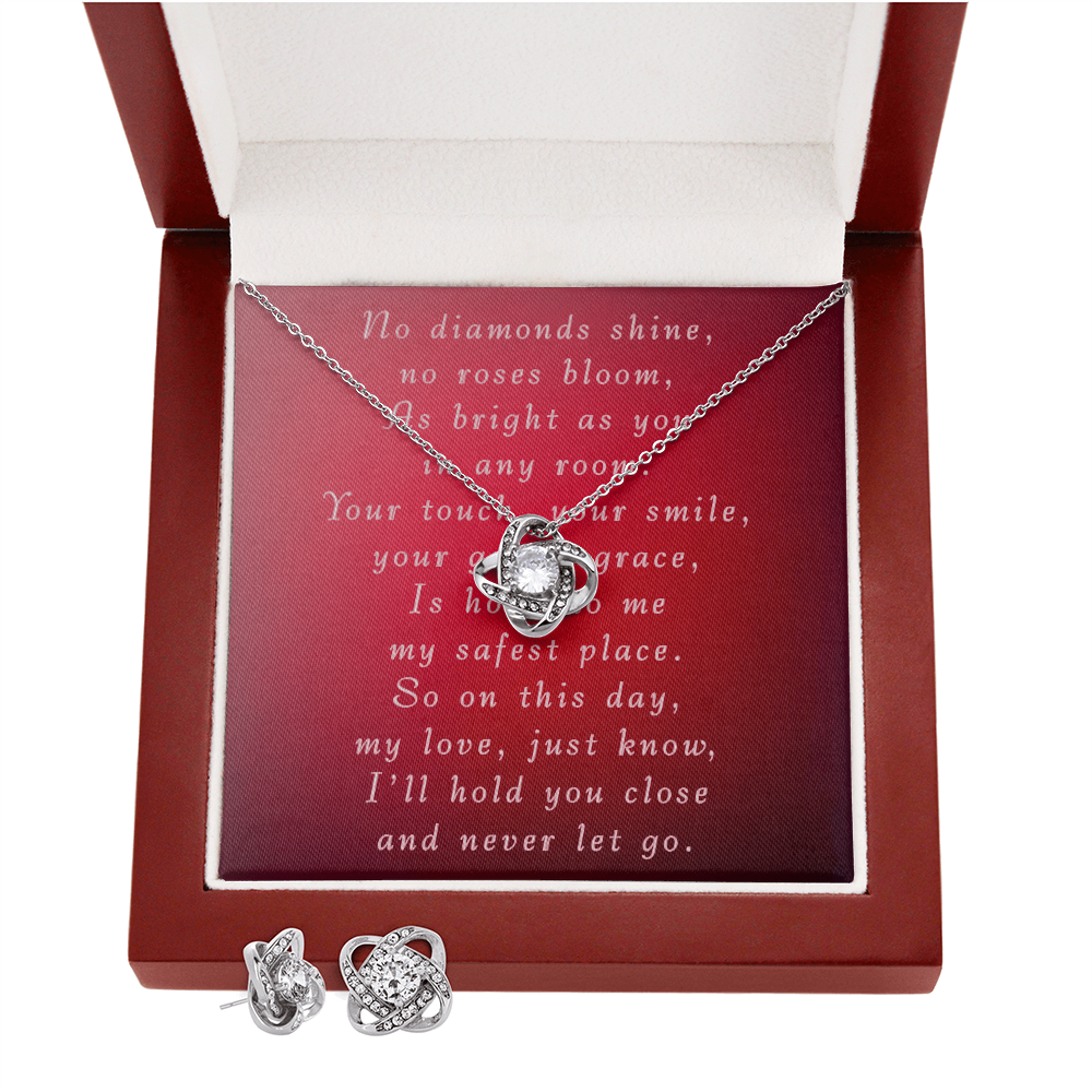 Mother's Day Love Knot Necklace & Earring Set