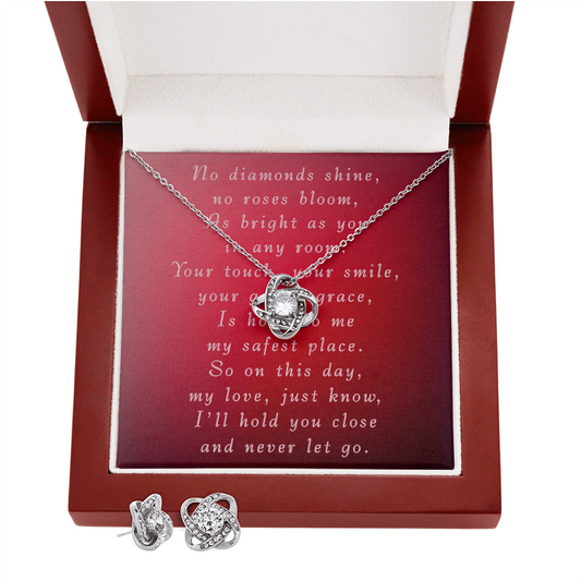 Mother's Day Love Knot Necklace & Earring Set