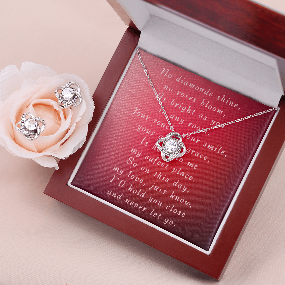 Mother's Day Love Knot Necklace & Earring Set