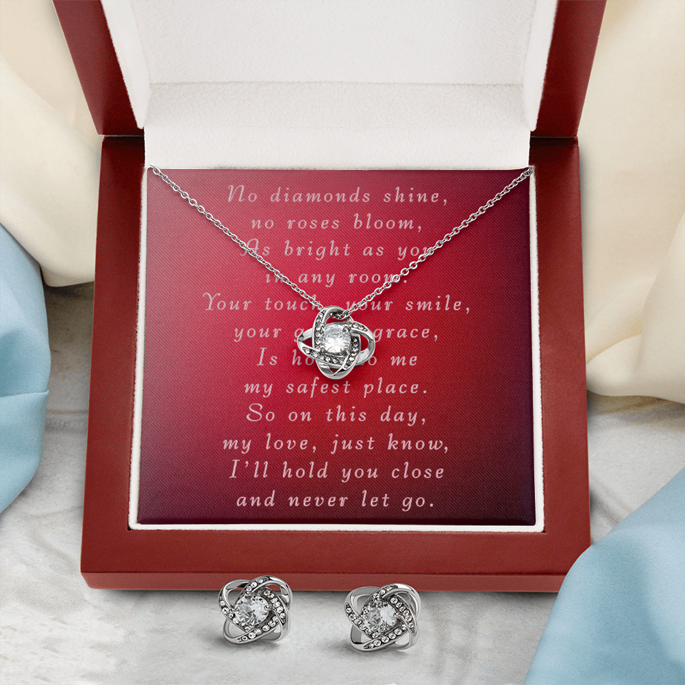 Mother's Day Love Knot Necklace & Earring Set