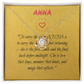 Love Knot Necklace for ANNA – Eternal Bond Gift in Yellow or White Gold | Witch-Inspired Name Jewelry | Meaningful Gift for Her
