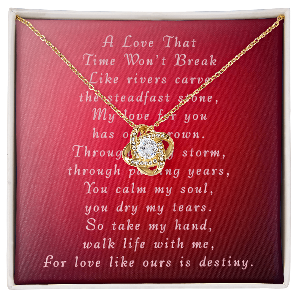 Mother's Day Love Knot Necklace with card