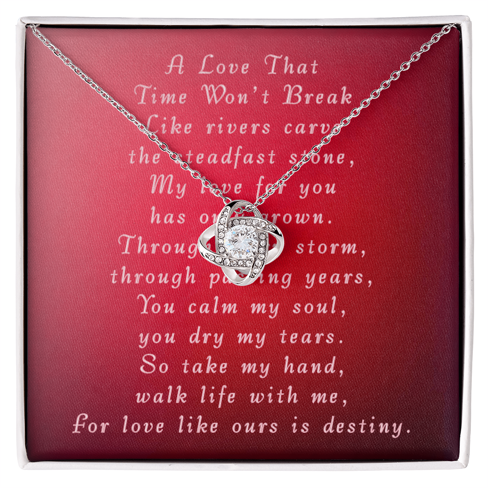 Mother's Day Love Knot Necklace with card