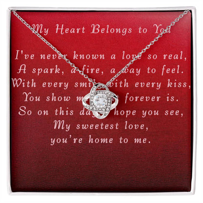Mother's Day Love Knot Necklace from Boyfriend to Grilfriend