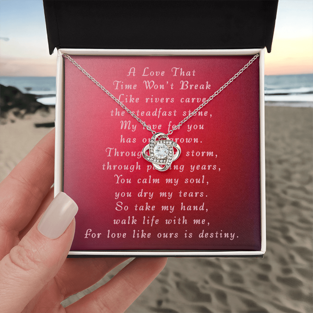 Mother's Day Love Knot Necklace with card