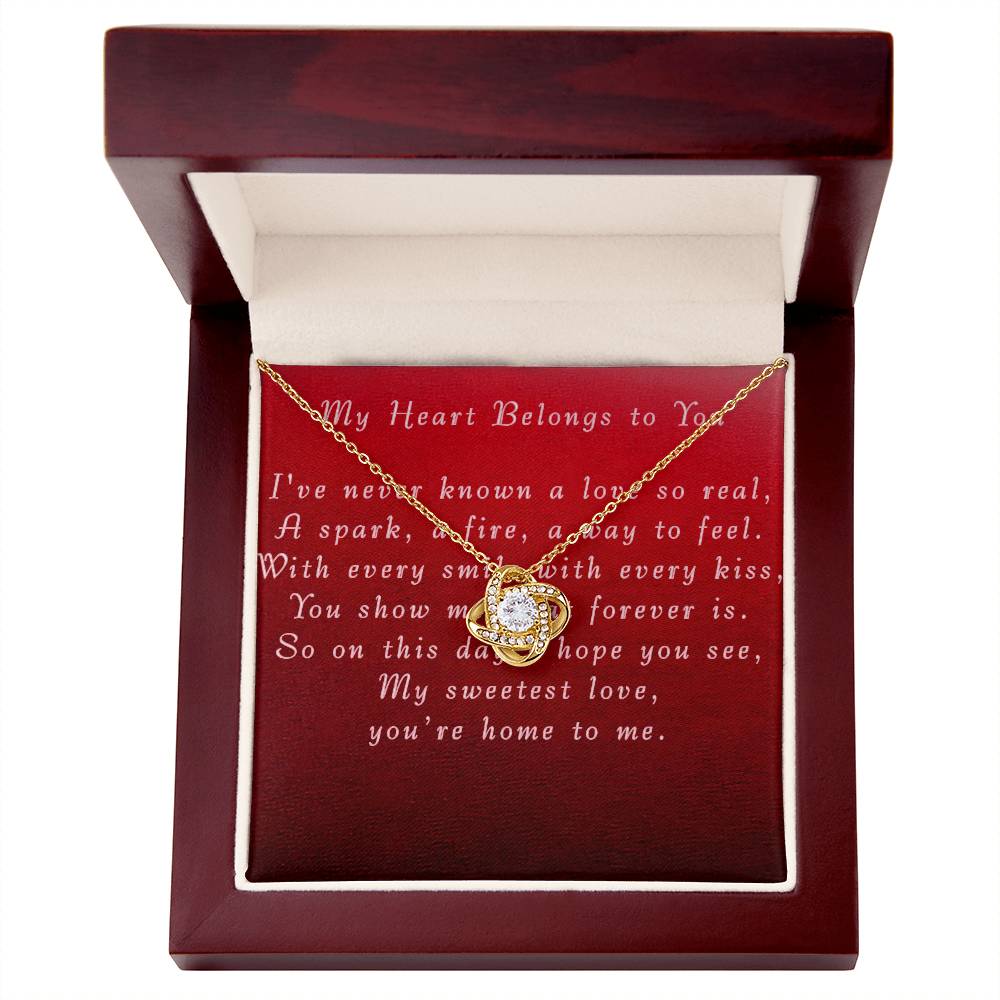 Mother's Day Love Knot Necklace from Boyfriend to Grilfriend