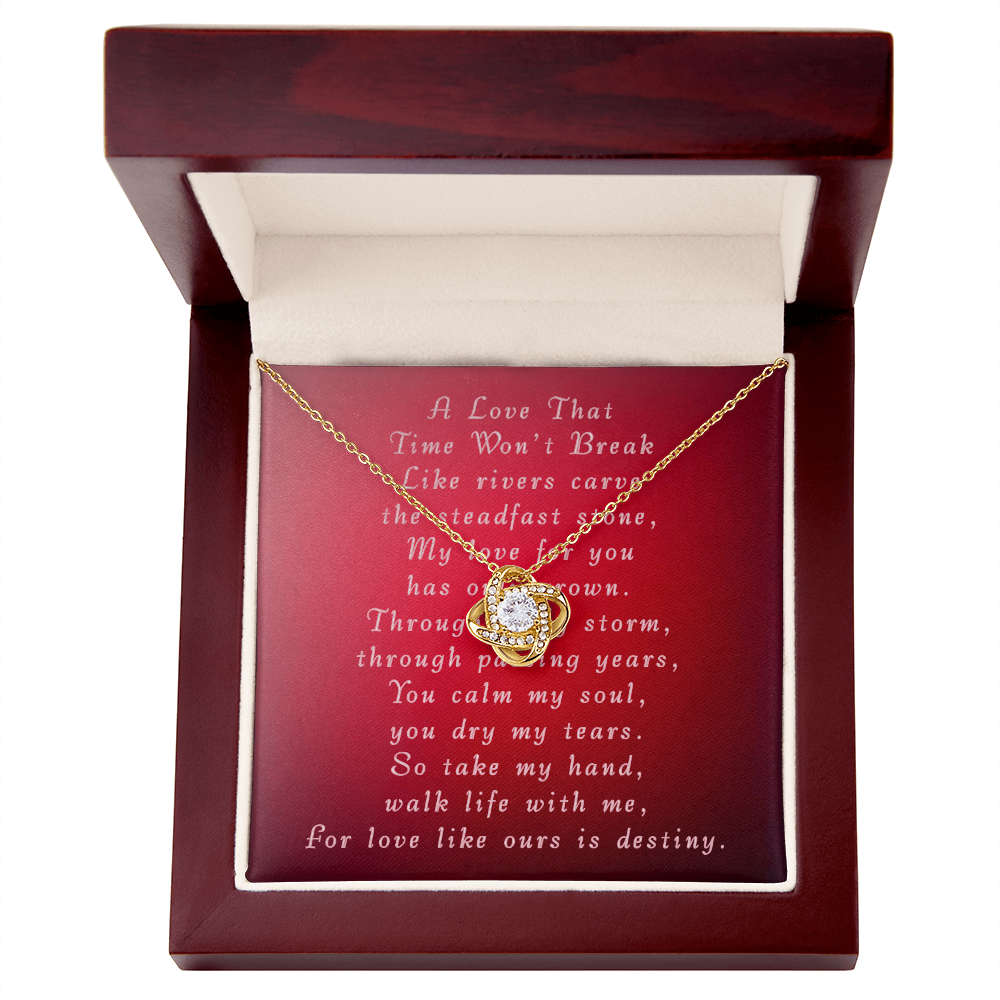 Mother's Day Love Knot Necklace with card