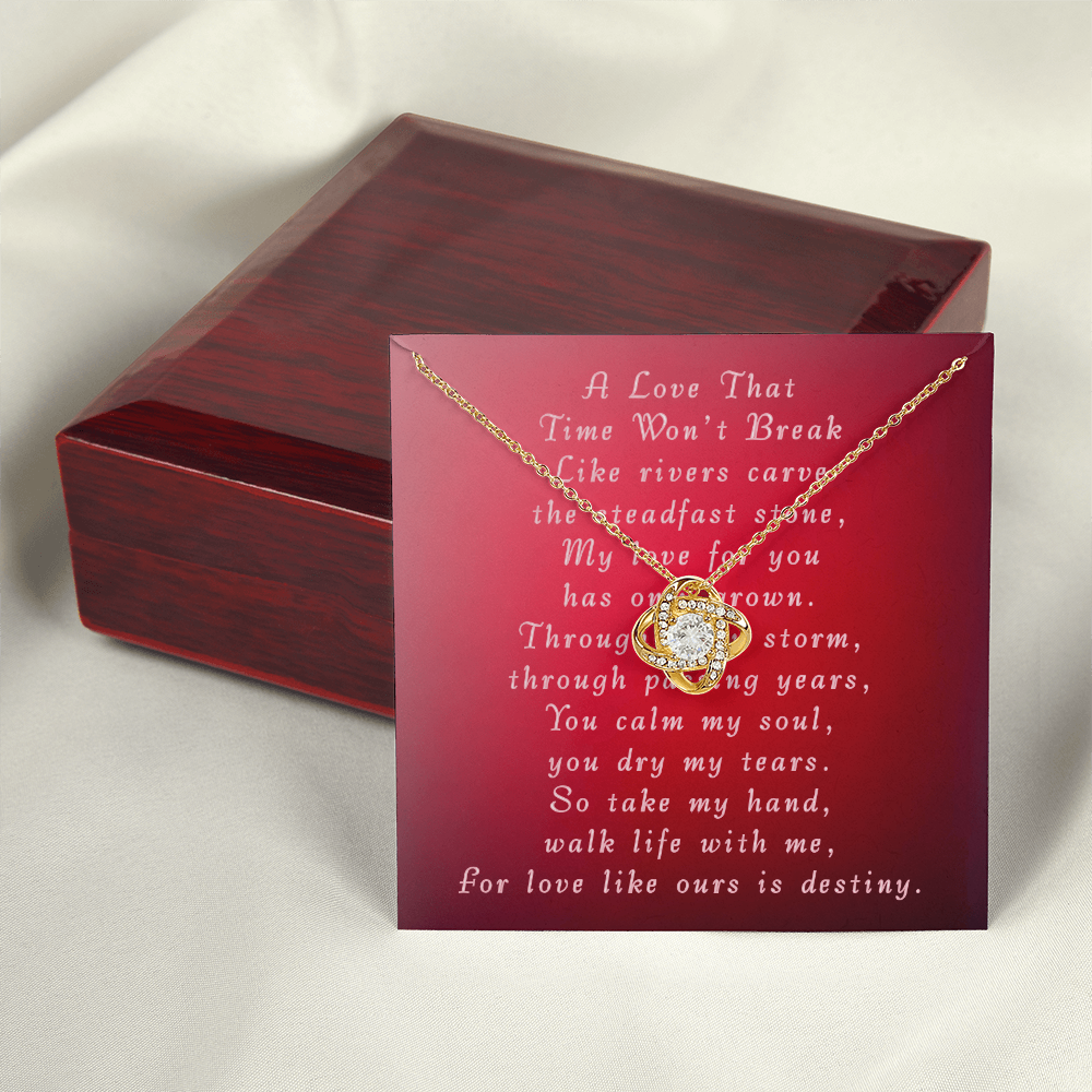 Mother's Day Love Knot Necklace with card