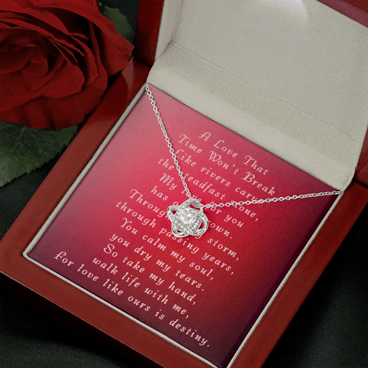 Mother's Day Love Knot Necklace with card