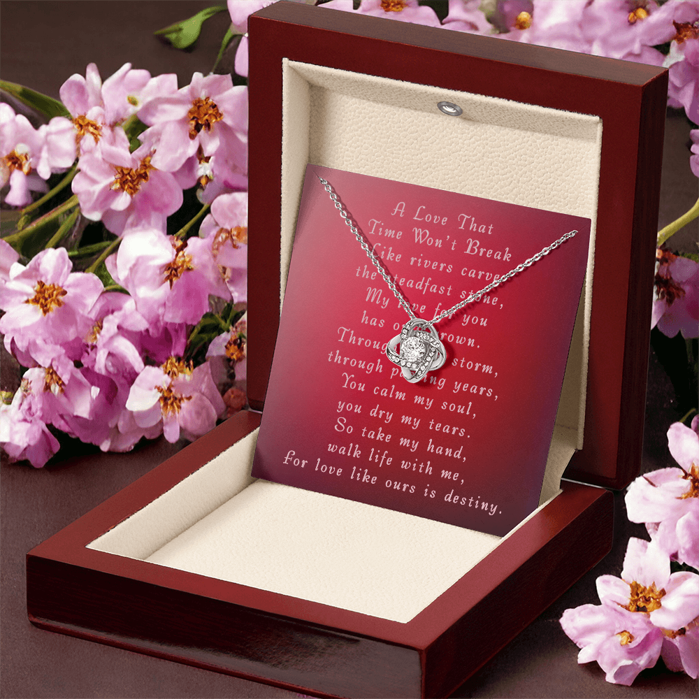 Mother's Day Love Knot Necklace with card