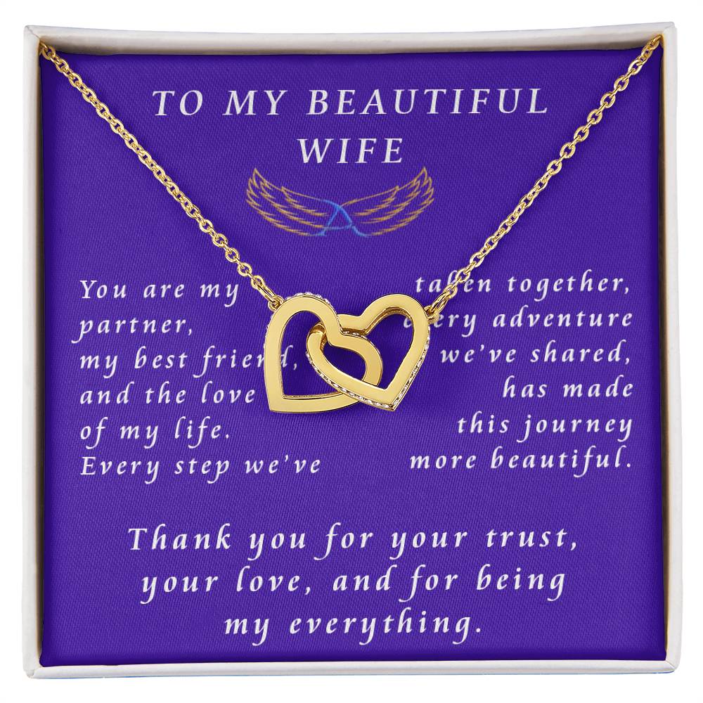 From Husband to Wife Interlocking Hearts Necklace