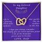 From Father to Daughter Interlocking Hearts Necklace Gift from Father to Daughter