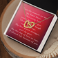 Interlocking Hearts Necklace Happy Mother's Day