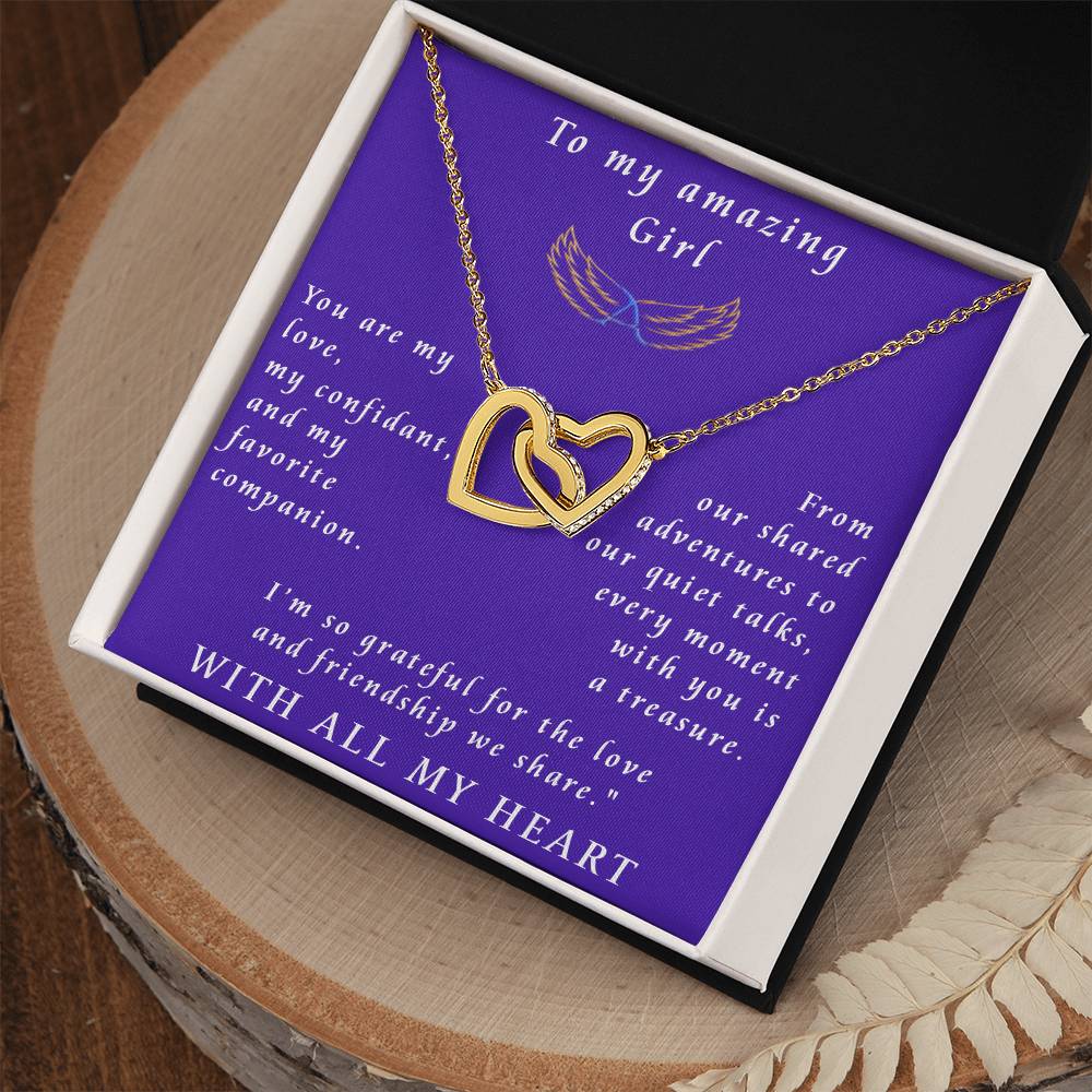 From Boyfriend to Girlfriend Interlocking Hearts Necklace