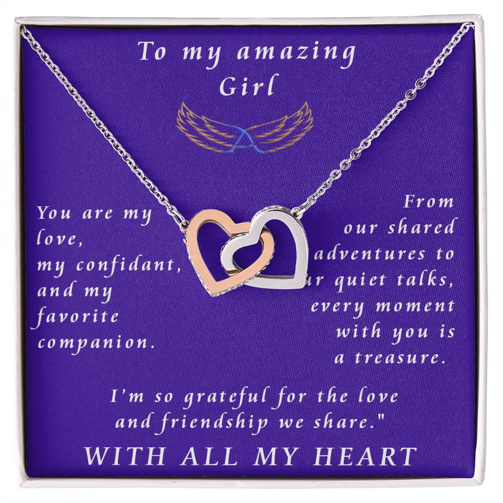 From Boyfriend to Girlfriend Interlocking Hearts Necklace