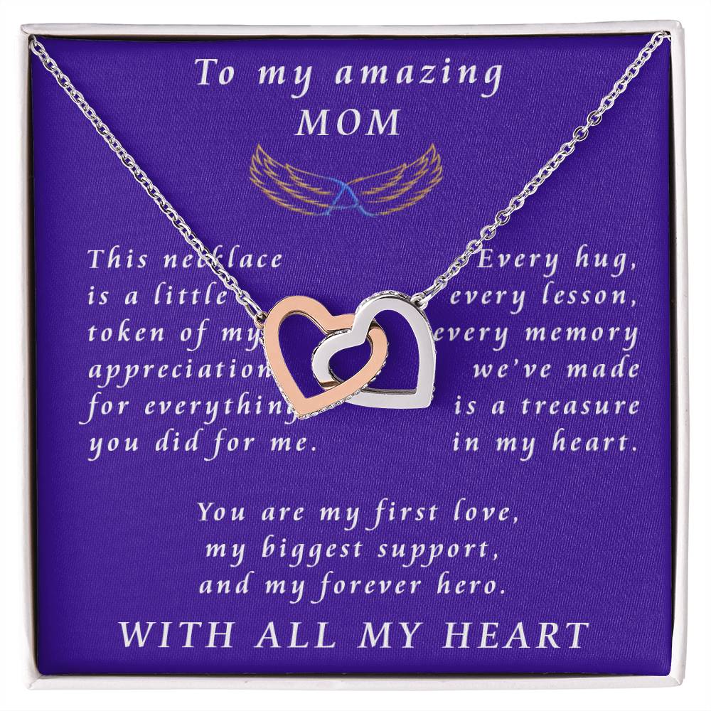 Mother's Day Interlocking Hearts Necklace
