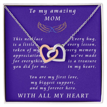 Mother's Day Interlocking Hearts Necklace
