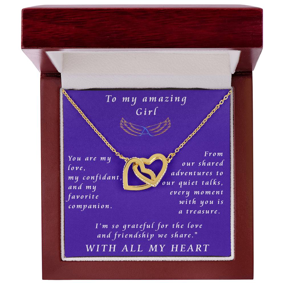 From Boyfriend to Girlfriend Interlocking Hearts Necklace