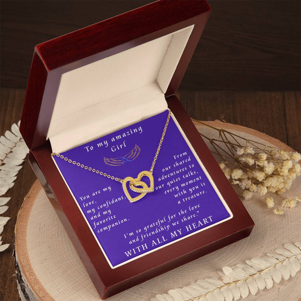 From Boyfriend to Girlfriend Interlocking Hearts Necklace