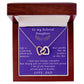 From Father to Daughter Interlocking Hearts Necklace Gift from Father to Daughter
