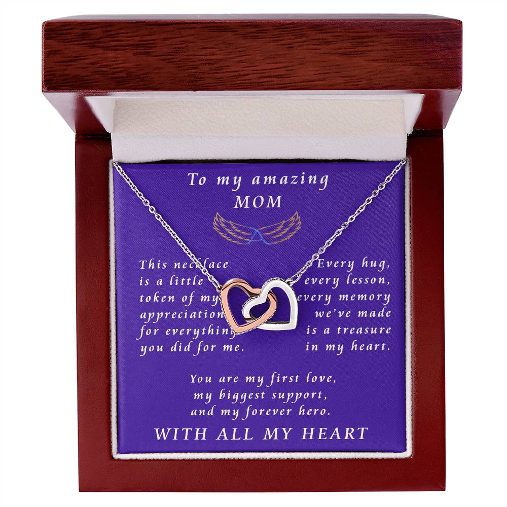Mother's Day Interlocking Hearts Necklace